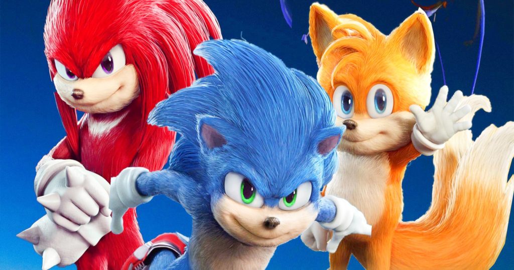 Sonic, Tails và Knuckles trong Sonic the Hedgehog 2