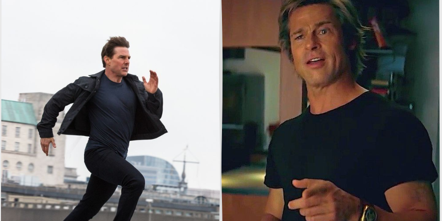 Tom trong Mission Impossible và Brad Pitt trong Once Upon a Time in Hollywood